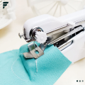 Mini Portable Handy Sewing Machine - Handheld Electric Stitch Household Tool for Kids Clothing, Fabric, Home & Travel Use | White Color - Battery-Powered (4 AA Batteries Not Included) - Adult Easy Hand Sewing Needlework Fabrics & Clothes - Handy Stapler. 