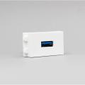 USB 3.0 Slot Socket Outlet Fit for 86mm 120mm  Blank Wall Panel Faceplate Directly Plug Female to Female. 