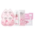 LAIKOU Sakura Skincare Set Travel Size Serum Cleanser Toner Clay Mask Face Cream Moisturizing 7pcs. 