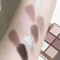 9 Color Dark Punk Smoky Eyeshadow Palette Grey Pink Pearl Matte Eye Shadow Brightening Lying Silkworm Shimmer Earth Color Makeup. 
