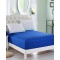 Blue Jersey Fitted100% Cotton Bed Sheet - Single Bed. 