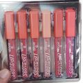 6 pcs Nude Red Matte Lipgloss Liquid Lipstick Set of 6 Shades Matte Nude Colors Lip Sticks. 