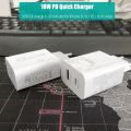 PD 18W Quick Charge QC 3.0 4.0 Mobile phone Fast Charger for iPhone Xs 11 Pro Max 8 Plus X PD USB-C Type-C to Lighting USB Cable. 