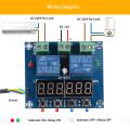 XH-M452 Thermostat Temperature Humidity Control Thermometer Hygrometer Controller Module DC 12V LED Digital Display Dual Output. 