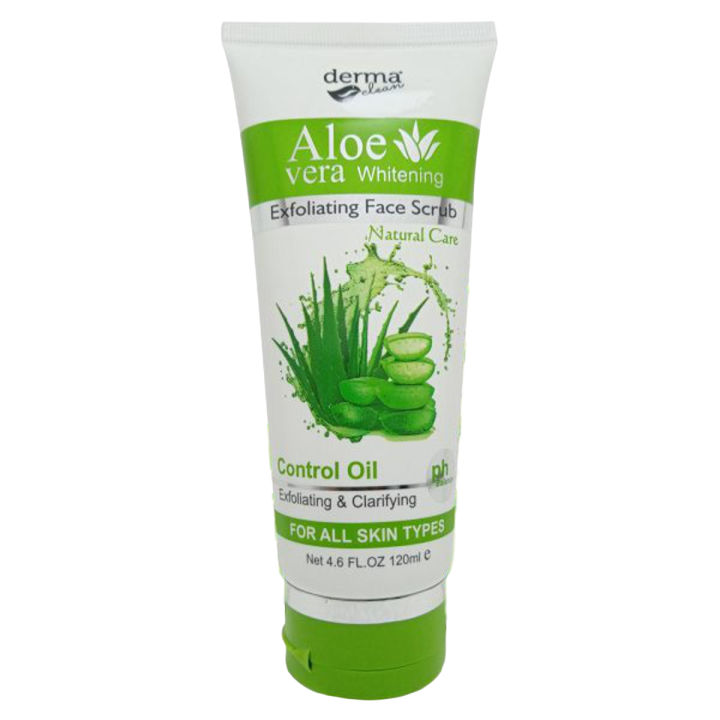 Aloevera Whitening Exfoliating Face Scrub Deep Cleansing Flawless White Face Scrub For All Skin Types - 120ml