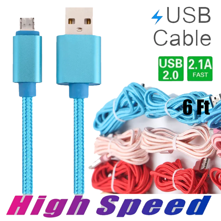 Micro USB Charging Cable | Fast Charging Micro USB Cable 6FT | Micro USB to Type C Converter | Micro USB Data Cable | Charger Connector Jack | High-Speed Micro USB Cable for Android & Power Bank Devices