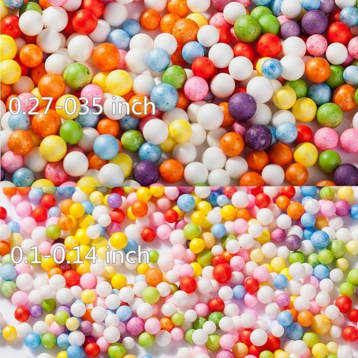 Styrofoam Balls Small Tiny Foam Beads for Floam Filler For DIY -Home Decorative, Wedding and Party Decorations-Thermapor colorful balls