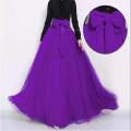 Purple long skirt/skirt with ribbon/trending skirt for women's/Maxi for women's. 