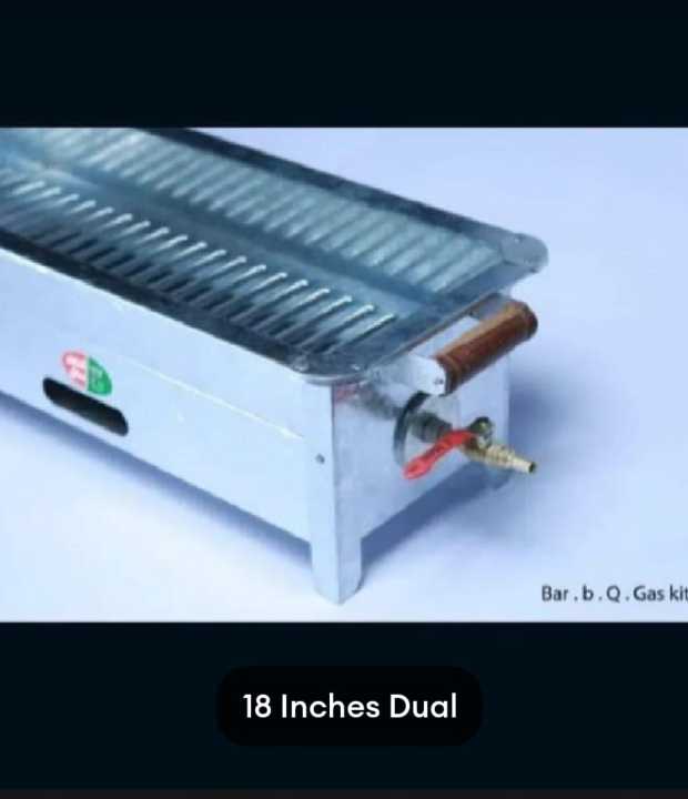 Bar BQ Grill 18" inch 1.5 Feet Stainless Steel polish Barbecue Grill portable Bar B Q Angethi Angethe Burner Bar B que Grill Hand EID UL ADHA stand pan Tandoori Seekh Kabab Handle Coal بار بی کیو گرل BBQ Grill