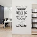 Work Hard Inspiring Quotes Vinyl Wall Art Sticker Never Give Up Dream Mural Decals Poster For Office Living Room Home Decor. 