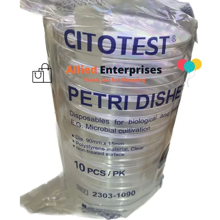 (10Pcs) Petri Dishes Plastic  90 mm