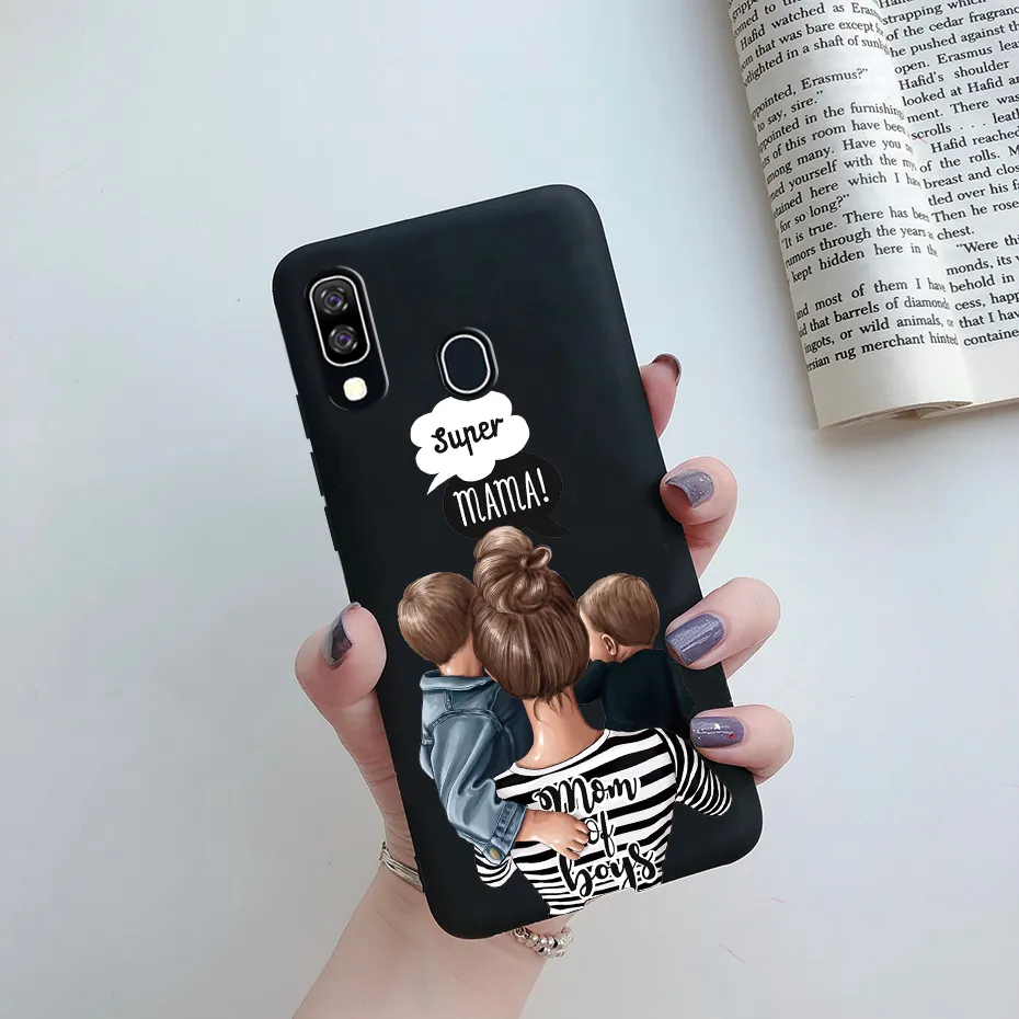 For Cover Samsung A40 Case SM-A405F Stylish Pretty Girls Silicone