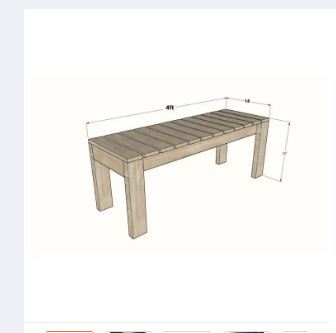 Wooden%20Bench%20Outdoor%20Dining%20Bench%20Heavy%20Duty%20Wood%20stool%20Size%204ft%20Length%201%201/2%20ft%20Height%2014%20inch%20Wide%20-%20Image%202