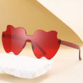 Lenses Jelly Colorful Gradient Fashionable Apple-shaped Sunglasses Glasses. 