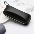 Doctord leather hard shell black shock-absorbing sunglasses holder folding travel backpack sturdy zipper glasses case reading organizer. 