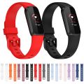 For Fitbit Luxe Silicone Color Buckle Watch Band, Size:S(White). 