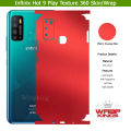 Infinix Hot 9 Play Skin/Wrap 360 Protection Sheet/ Carbon fiber/ Matte/ Transparent/ Lamination Back And Sides Included Camera Skin. 