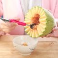 2 in 1 Melon Baller Scoop Dig Scoop with Fruits Carving Knife for Fruit Salads, Garnishes, Deserts, Cakes, Ice Cream Scooper Stainless Steel. 