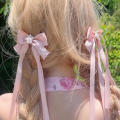 Kawii Star hair clips Trendy Sweetheart Elegant Bowknot hair clips Silk ribbon Cute Girls' hair accessories for Daily wear Party hairstyles School accessories Teenagers Hair styling tools. 