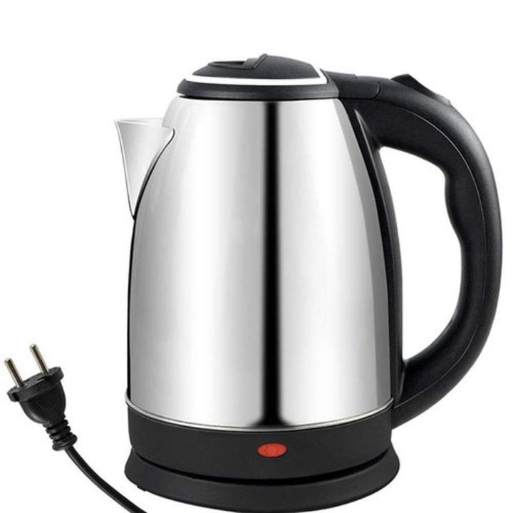 Electric Kettle Water Boiler Stainless Steel Body Portable Kitchen Appliances Automatic Tea Coffee Warmer Instant Heating Pot 1500W 2 Liter