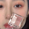 4 Colors Mini Matte Glitter Purple Eyeshadow Palette Waterproof Long-lasting Shimmer Purple Eyeshadow Nude Eye Pigment. 