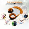 Child Anti-Lost Wrist-Band, Toddler Kids Baby Safety Walking Harness & Leash Link Hand Belt Strap Wristband w/Adjustable Soft Tapes, 1.5m / 4.9 Feet Elastic Steel Wire Rope for Travel Outdoor. 