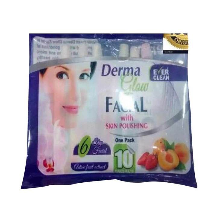 Derma Glow Facial -Pack of 6- skin polish kit  Ever Gold Rice Facial Kit