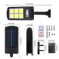 Solar Street Light Motion Sensor 120COB LED Three Lighting Modes, IP67 Water Proof Solar Security Light Flood Light Lamps for Garage, Patio, Path, Garden, Eave, Fence, Entrance Outdoor Lighting. 