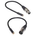 OYPFXMI- 2 Pcs 0.3M Wire 3 Pin XLR Stereo Audio Adapter Microphone Adapter Cable, 1 Pcs Female to 3.5Mm Trs 1/8 Inch Female & 1 Pcs Male to 3.5Mm Female. 