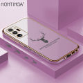 Hontinga for Samsung Galaxy Note20 Ultra Back Cover（Free Lanyard）Luxury 6D Plating Lucky Side Pattern Shiny Case Soft Silicone Square Mobile Cover. 