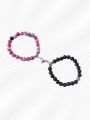 2Pcs/Set Beads Bracelet For Lovers Friendship Natural Stone Distance Magnetic Heart Couple Bracelets Fashion jewelry gift. 