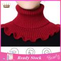 Pullover Warm Neck Protection Cozy Turtleneck Knitted Sweater with Shoulder Winter Warmth for Southeast Asian Fashionistas Solid Color Scarf. 