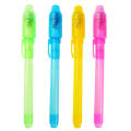 Plastic Large Head LED Light Toy Multifunctional Banknote Verification UV Invisible Fluorescent Light Pen. 