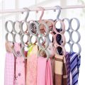 15 Ring Hole Hanger Plastic Hanging Storage Organizer Rack Scarf Holder Ties, Shawls, Accessories 5 Sections Ring Hanging Hanger. 