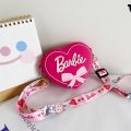 Barbie Kawaii Girls Coin Purse Anime Cartoon Fashion Love Pink Silicone Shoulder Messenger Bag Children Students Pouch Gifts Toy. 