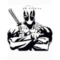 Deadpool Black & white canvas acrylic painting (3 sizes available) super hero marvel comic for condo Appartments new home, dinning room bedroom, drawing room, gift for wedding, birthday new year school college, handmade home decor product abstr. 
