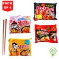 Samyang Hot Chicken Flavor Ramen Noodles Deal  4 Noodles  Red Hot Chicken Buldak 2x Flavor Ramen  Hot Chicken Flavor Ramen(original)  Hot Chicken Cheese  Samyang Buldak Cheese Samyang Korean Imported Korean Noodles  Instant Noodles. 