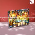 Gifts Art Street Light Cityscape Canvas Painting with Frame | Elegant Wall Art for Home Decor. 