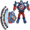 Shadow Electronic Clock School Transformation Robot Pitcher Watch Children's Toy Case Spider-Man Children's 24 Projection Charts Christmas Gifts. 