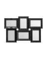 Premier Home  - Multi Photo Frame, 6 Photo/Black Plastic Frame, 4 X 6". 