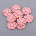 20pcs Pearl Flower Button Beads Floral Embellishment for Scrapbooking. 