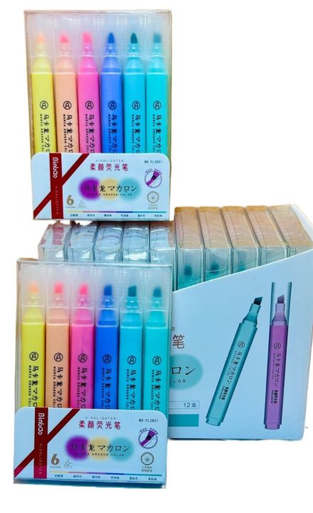 Multi colours Marco Dragon pastel Highlighters (pack of 6 pcs)