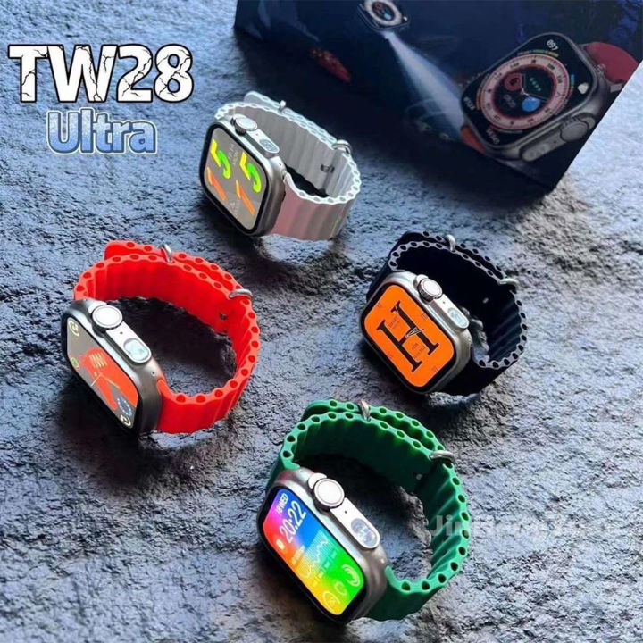 TW 28 Ultra Smart Watch 2.1 inch  large  Display  BT Calling  Waterproof Flash light Smart Watch