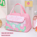 Kawaii Portable Lunch Bag Purple Insulated Lunch Container for Women Adult Work Outdoor Camping 29 X 18 X 22cm. 