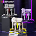 Monster XKT15 Wireless Bluetooth 5.3 Headphones Gaming Earbuds Unique Design Gamer Headset TWS Noise Reduction Earphones New. 