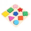 Funny Children Wooden Geometry Shape Wooden Puzzle Stacking Building Block Early Learning Toy. 