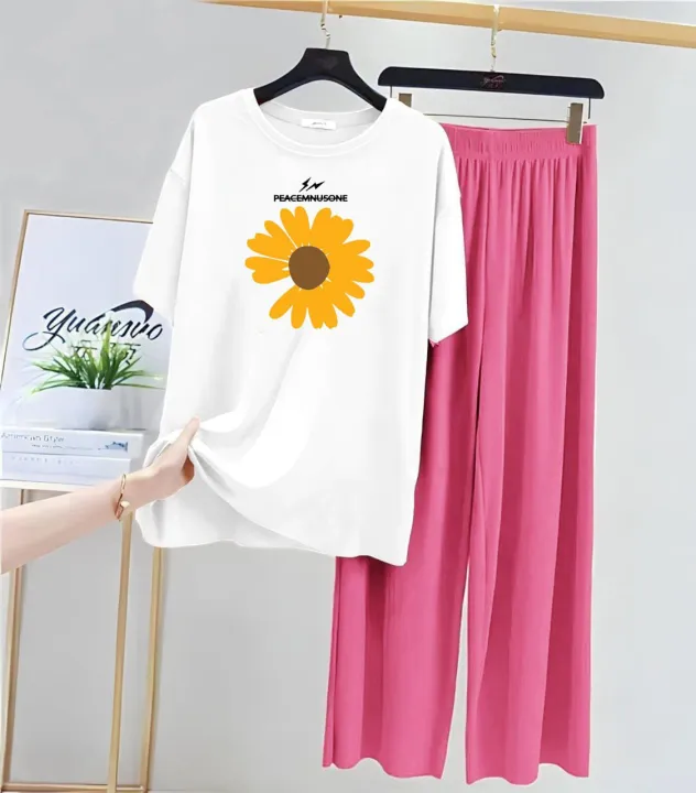 Not-Just-Nighty%20Cotton%20Jersey%20Pajama%20Set%20for%20Women%20S%E2%80%93XL%20&%20Girls%207%E2%80%9314%20Years%20%7C%20Sunflower%20Summer%20Sleep,%20Lounge%20&%20Home%20Wear%20-%20Image%203