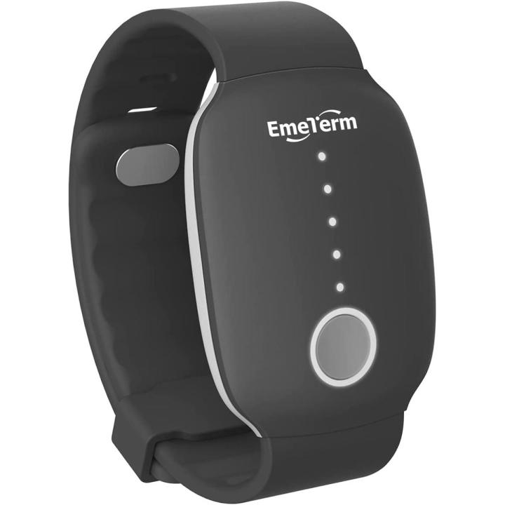 EmeTerm Fashion Relieve Nausea Electrode_Stimulator Morning Sickness Motion Travel Sickness Vomit Relief Rechargeable No Gel Drug_Free Wrist Bands Without Side Effects