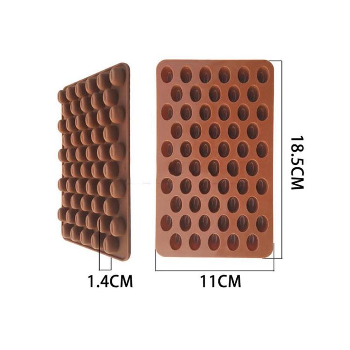 55 Mini Coffee Bean Silicone Mould Cake Chocolate Jelly Candy Baking Mold Tool