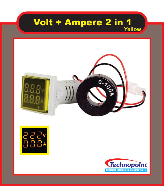 Digital%20Panel%20Light%20Ampere%20amp%20Volt%20Meter%200-100%20Amp%202in1%20light%20meter%2022mm%20meter%20front%20square%20back%20round%20meter%20-%20Image%202